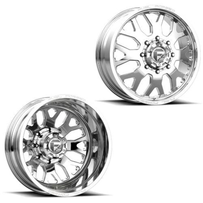 20×8.25 FF19D Fuel Forged Polished 11-UP GM DUALLY Wheels 8×210 Set of 6 (Fits UP to 12.50 tire)