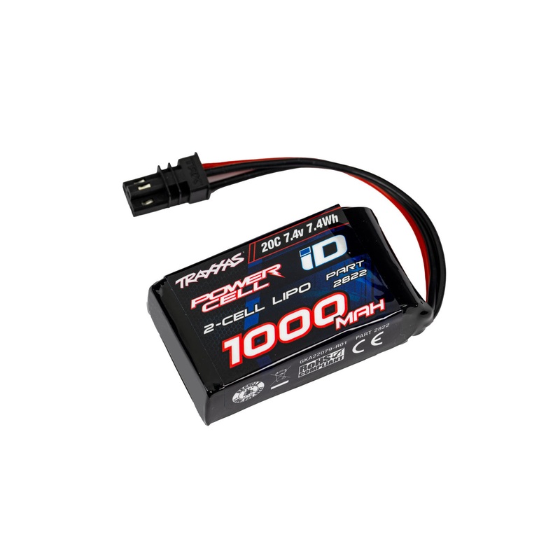 2S LIPO 1000MAH 7.4V 20C