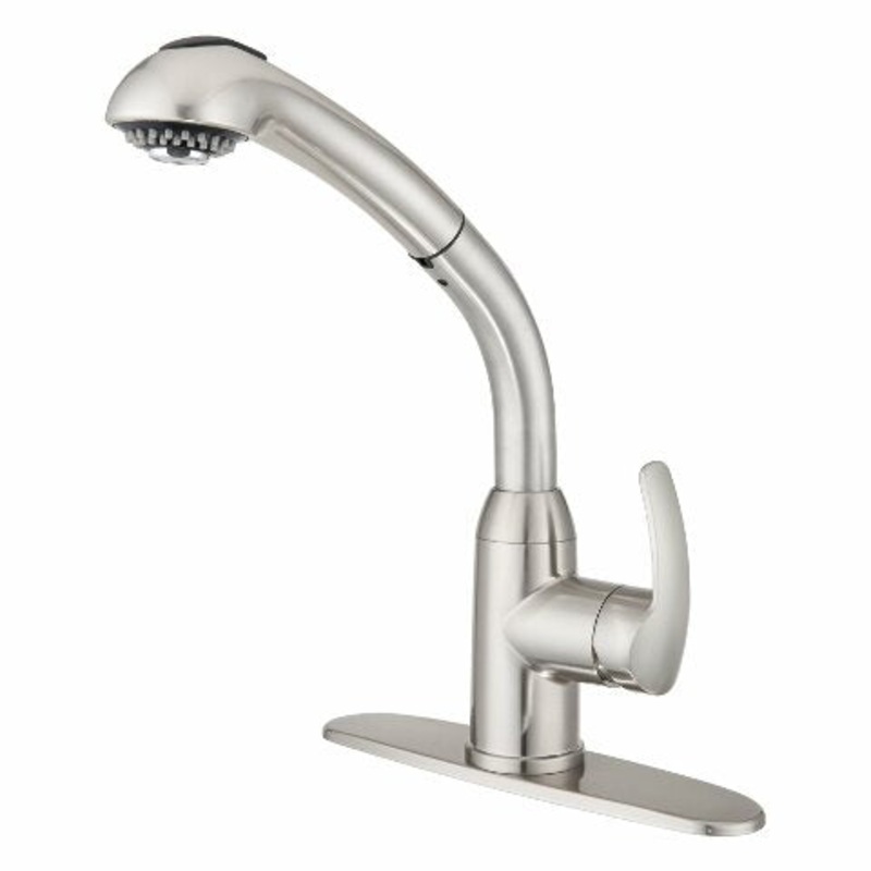 Dura Faucet DF-NMK861-SN RV Hi-Rise Pull-Out Kitchen Sink Faucet (Brushed Satin Nickel)