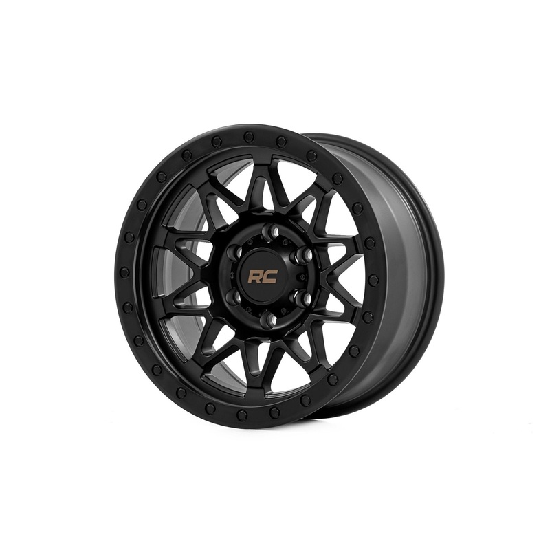 Rough Country 78 Series Wheel | Simulated Beadlock | Black | 18×9 | 6×135 | -12mm