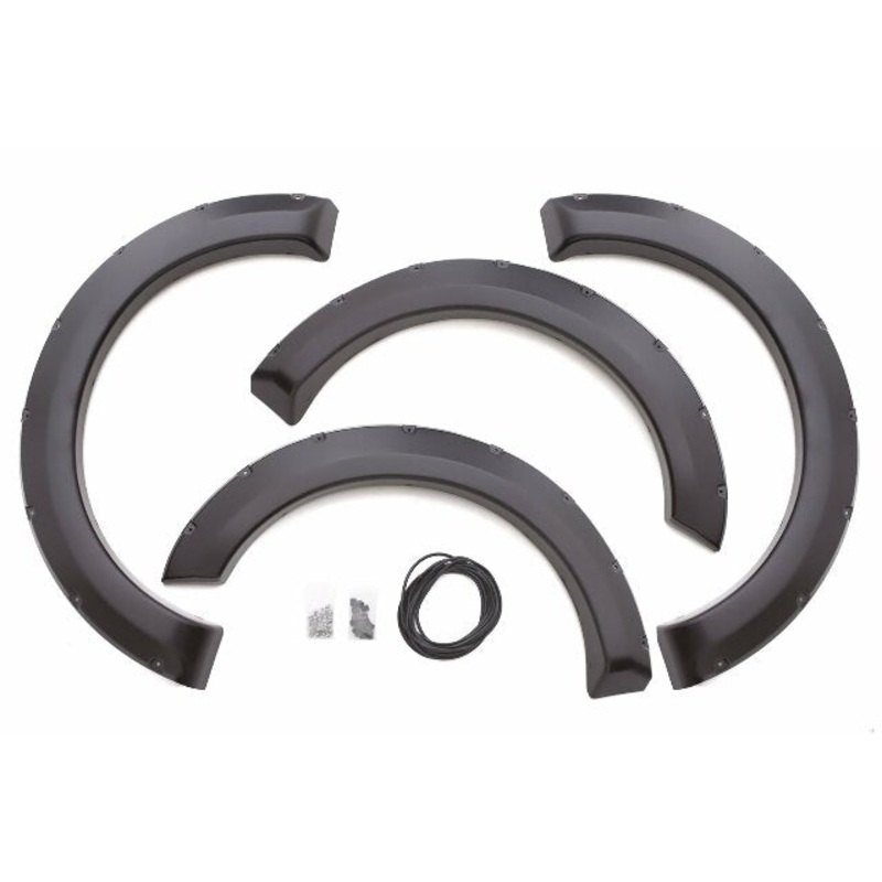 Lund RX311S Elite Series Black Rivet Style Standard Front and Rear Fender Flare – 4 Piece