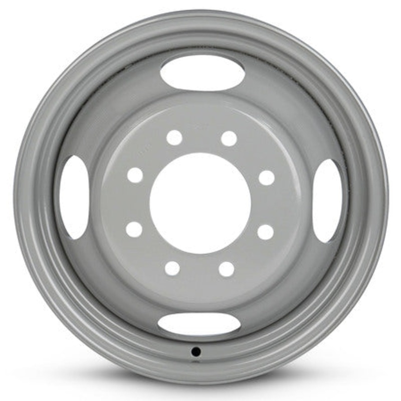 16×6 Road Roady RRW-01620A Grey PRE-11 GM DUALLY Steel Wheels 8×6.5 Set of 4 (Fits Stock Tire Sizing)