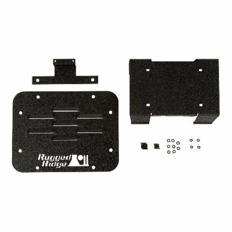 Rugged Ridge 11586.11 Tire Carrier Delete Plate Kit: 07-18 Jeep Wrangler JK