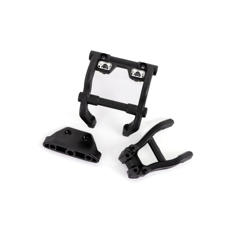 Traxxas Wheelie Bar Mount/Skidplte Black