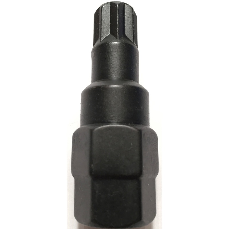 8 point/star key to 3/4 or 13/16 Hex, tuner wheel lug nut key socket adapter