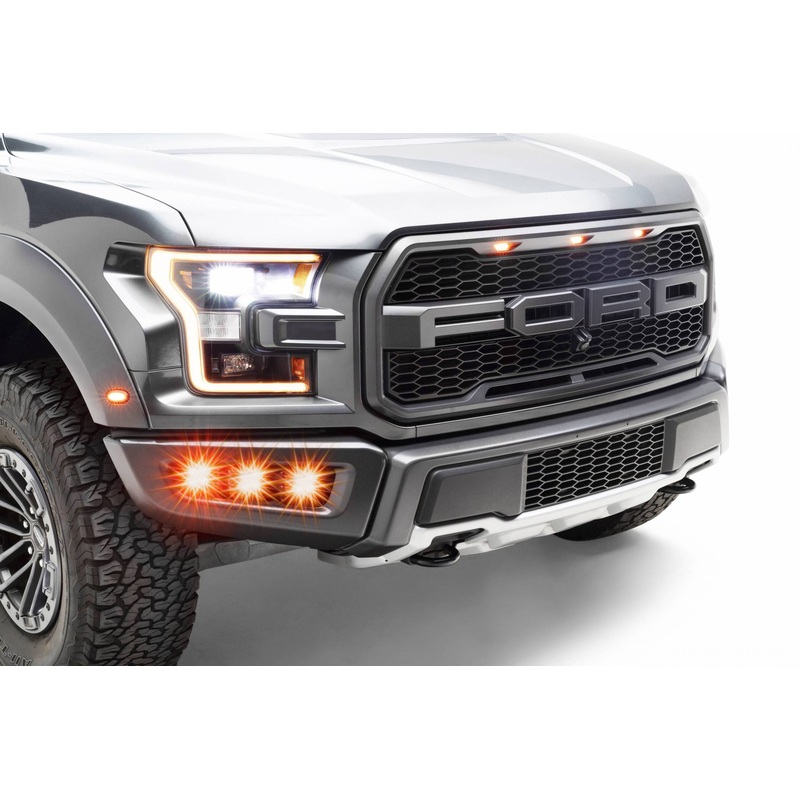 ZROADZ Z325673-KIT Black Mild Steel Front Bumper OEM Fog LED Kit Fits 2017-2020 Ford F-150 Raptor