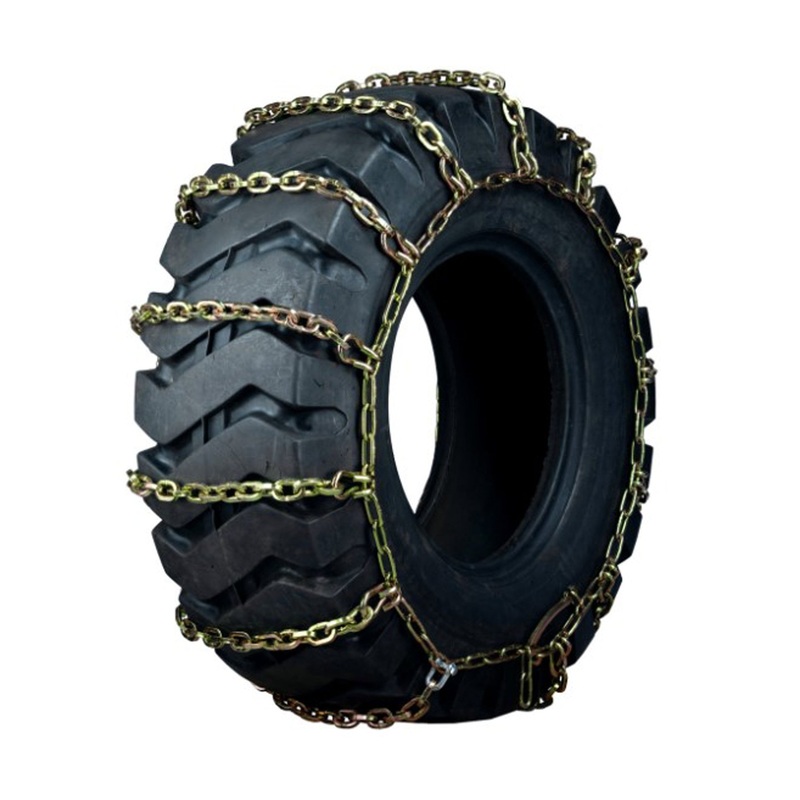14.00-24 Quality Chain Loader-Grader Square Link Alloy 4-Link Spacing – 8MM – 1 Pair