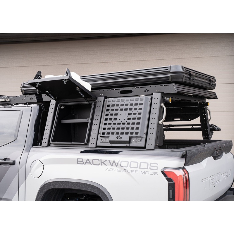 Bed Racks I BACKWOODS Toyota Tundra Aluminum Bed Rack Storage Box for Full Height Bed Rack