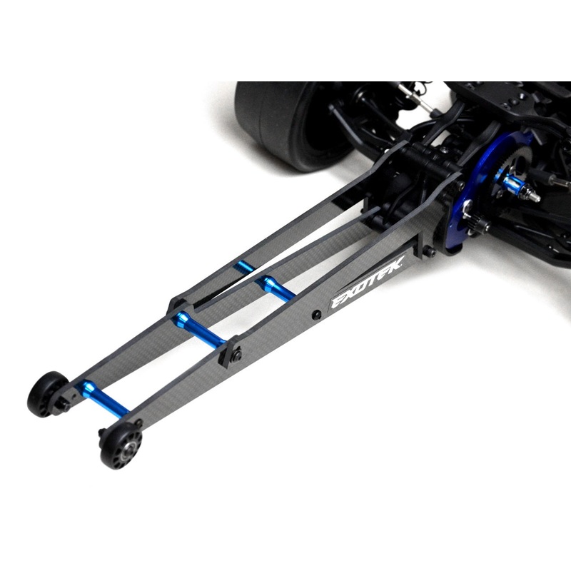 Exotek DR10 Wheelie Bar Set, 12″ Carbon and Alloy Adjustable