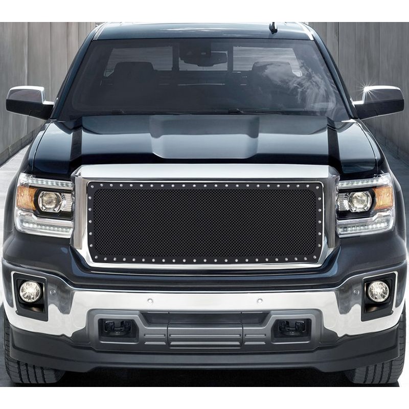 APS GR07LEI73H Main Upper Rivet Grille Fits 2014-2015 GMC Sierra 1500