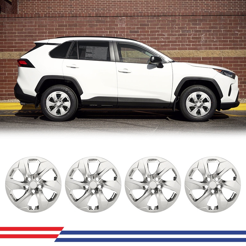 WINJET 17′ Hubcaps Wheel Rims Cover for 2019-2025 TOYOTA RAV4 – Chrome