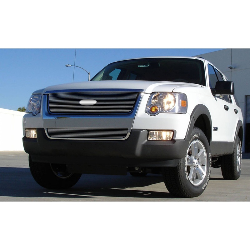 T-REX Grilles 21659 Polished Aluminum Horizontal Grille Fits 2006-2010 Ford Explorer XLT Explorer Limited
