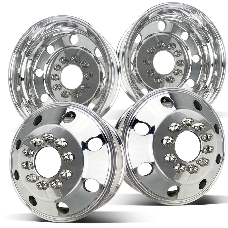 19.5×6.00 Northstar 10×7.25″ Hub Pilot Mirror Polished Both Sides Kit (Chevy/GMC 3500HD 1996-2005)