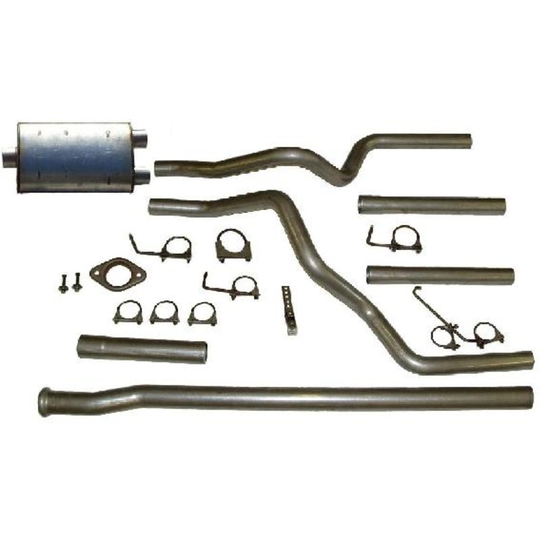 2-1/2″ Cat-Back Split Rear Dual Exhaust Kit, W/HVS Welded Performance Muffler 2404580