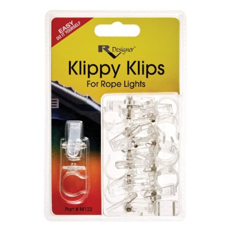 RV Designer Collection M122 Klippy Klips, Rope Light Clips 10 Pack