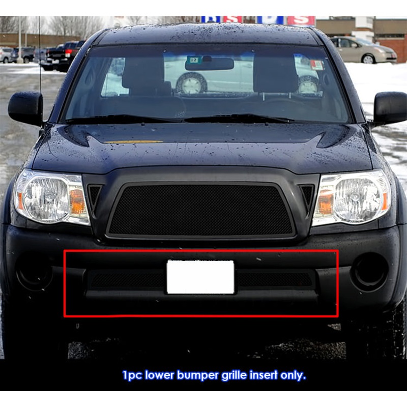 APS GR20GFD57H Lower Bumper Black Wire Mesh Grille Fits 2005-2011 Toyota Tacoma