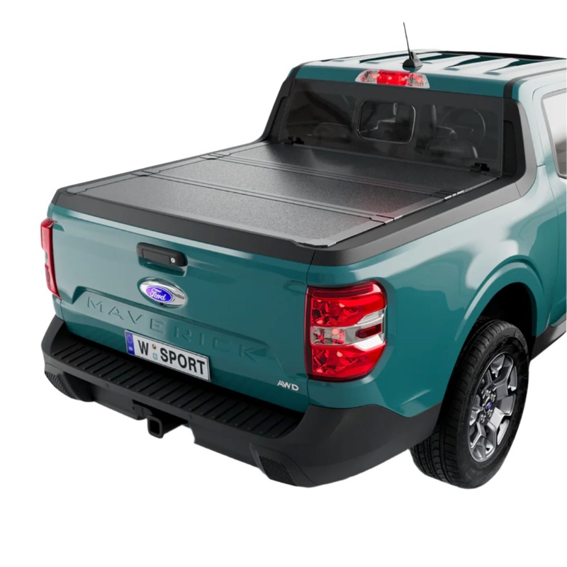 Tonneau Covers | WORKSPORT 2022-2024 Ford Maverick AL3 PRO Quick Latch Aluminum Trifold Hard Tonneau Cover