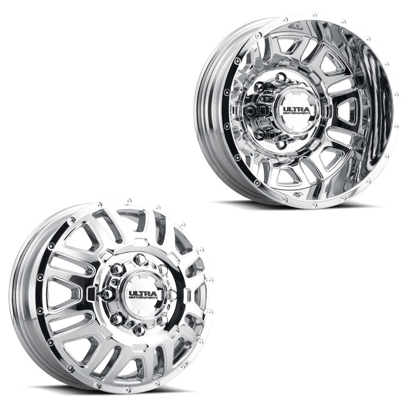 16×6 Ultra 003C Hunter Chrome FORD TRANSIT HD DUALLY Wheels 6×180 Set of 4 (Fits Stock Tire Sizing)