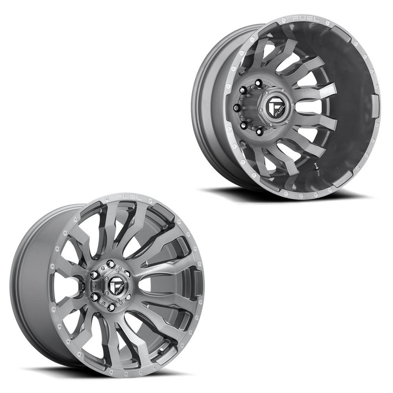 20×9 Fuel D693 Blitz Brushed Gunmetal PRE-19 DODGE DUALLY SUPER SINGLE Wheels 8×6.5 Set of 6 (Fits UP to 13.50 tire)