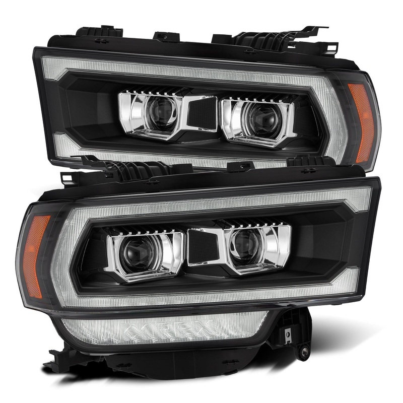 ALPHAREX 2019-2022 Ram 2500/3500/4500/5500 LUXX-Series LED Projector Headlights Black
