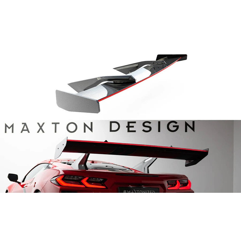 Maxton Design – Carbon Spoiler + Led Chevrolet Corvette C8