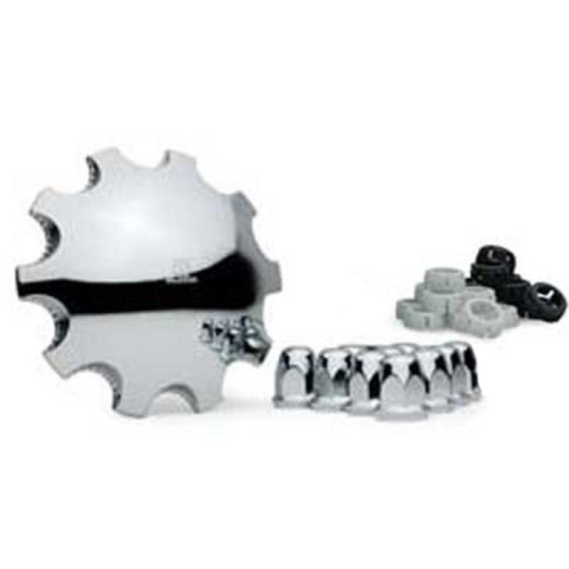 Original Alcoa Front 10 Hole Hub Pilot Front Cover Kit Interlocking Clamp System For 33mm Lug Nuts