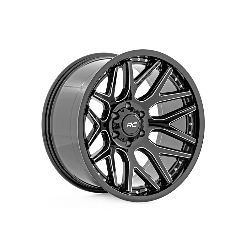 Rough Country 95 Series Wheel | Machined One-Piece | Gloss Black | 20×10 | 6×5.5 | -25mm