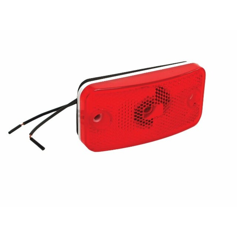 RV Designer E395, Clearance Light, Fleetwood Style, Red, Exterior Hardware