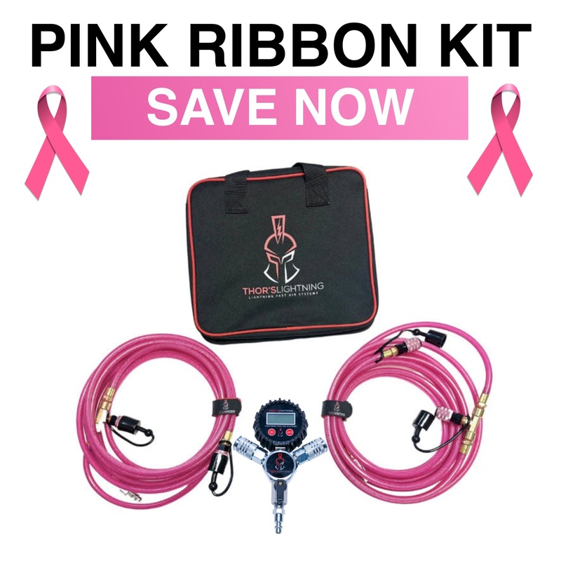 Thor’s Lightning Air Systems Pink Ribbon Edition 4 Tire Air System (Fullsize)