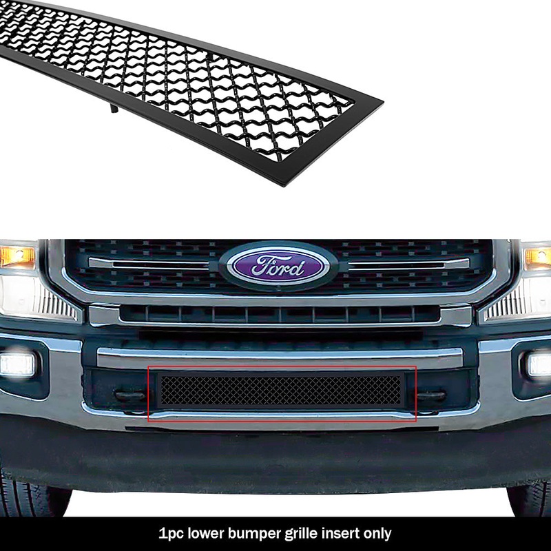 APS GR06GEJ66K Lower Bumper Black Wire Mesh Grille Fits 2020-2022 Ford F-250