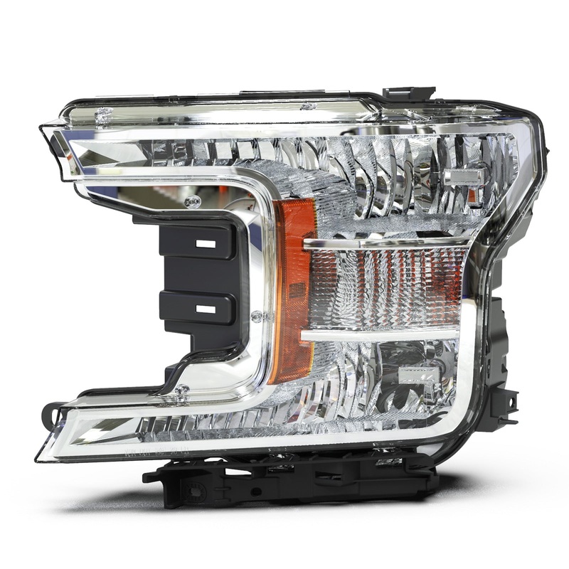 Head Lights for 2018-2020 Ford F-150 with Factory Halogen Headlight Model Only Left Side 1Pcs Clear Lens