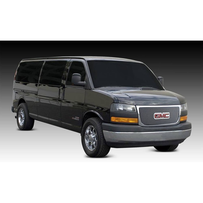 T-REX Grilles 44316 Chrome Stainless Steel Small Mesh Grille Fits 2004-2023 GMC Savana Van