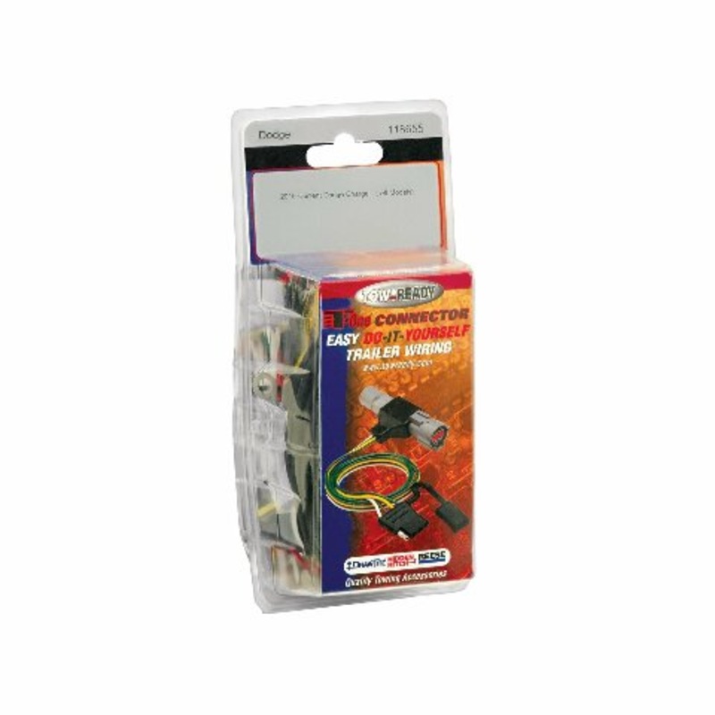 Tekonsha 118655 T-One T-Connector Harness, 4-Way Flat, w/Circuit Protected ModuLite HD Module, Compatable with 2015-2022 Dodge Charger