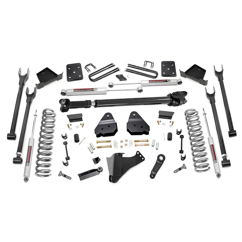 Rough Country 6 Inch Lift Kit Diesel 4-Link FR D/S Fits Ford F-350 4WD 2017-2022