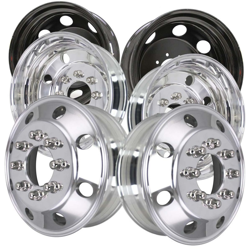 19.5×6 Northstar Mirror Polished Both Sides Ford F350 DRW 8X170mm Kit (1998-2004)