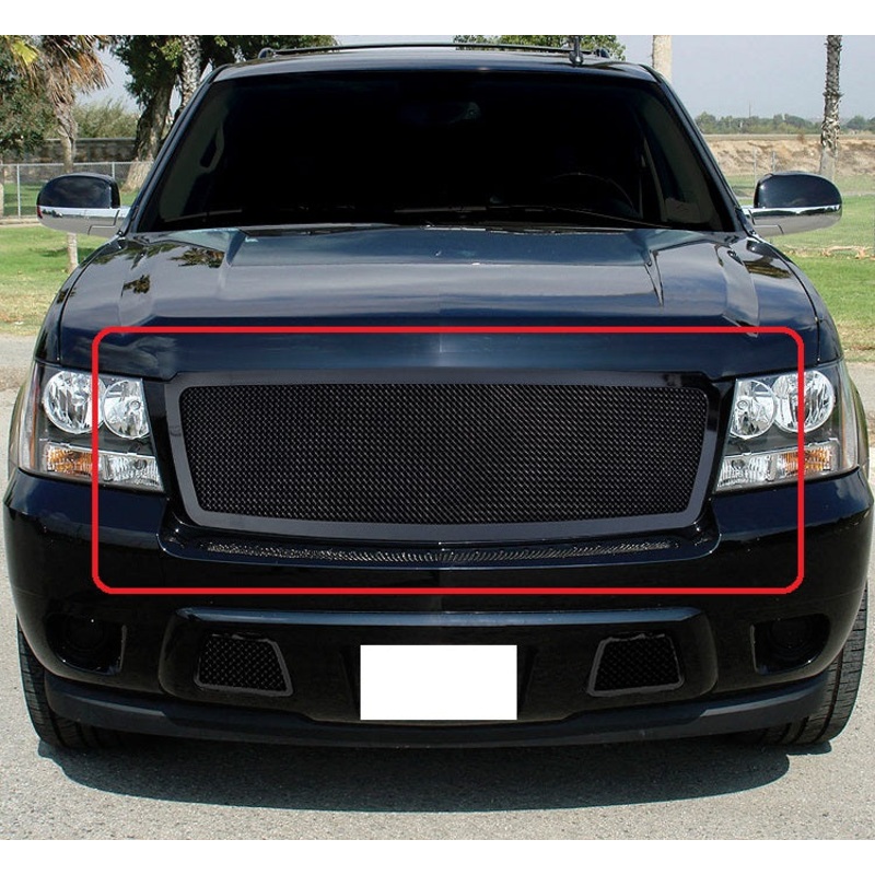 APS GR03GEB28H Main Upper Black Wire Mesh Grille Fits 2007-2013 Chevy Avalanche
