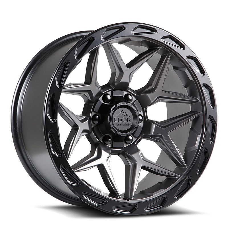 Lock Off-Road Matrix Wheel (Matte Grey)