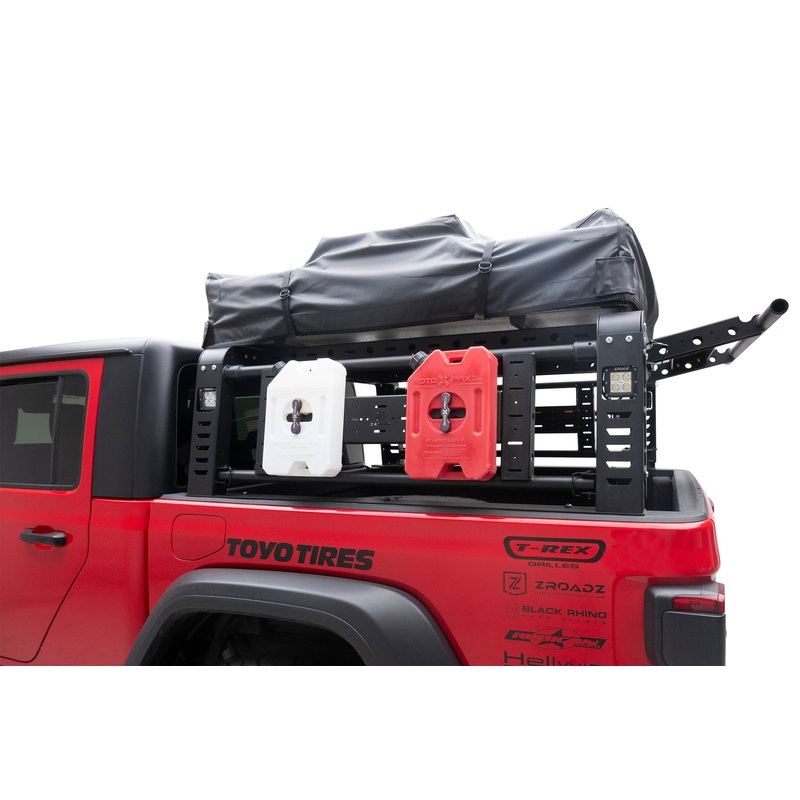 ZROADZ Z834201 Black Mild Steel Aluminum Access Overland Rack Fits 2019-2023 Jeep Gladiator