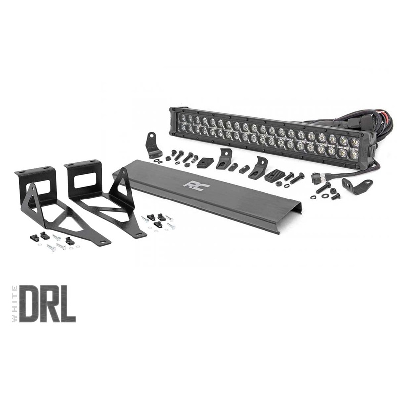 LED Light Kit | Bumper Mount | 2″ Black Dual Row | White DRL | Ford F-250/F-350 Super Duty (05-07)