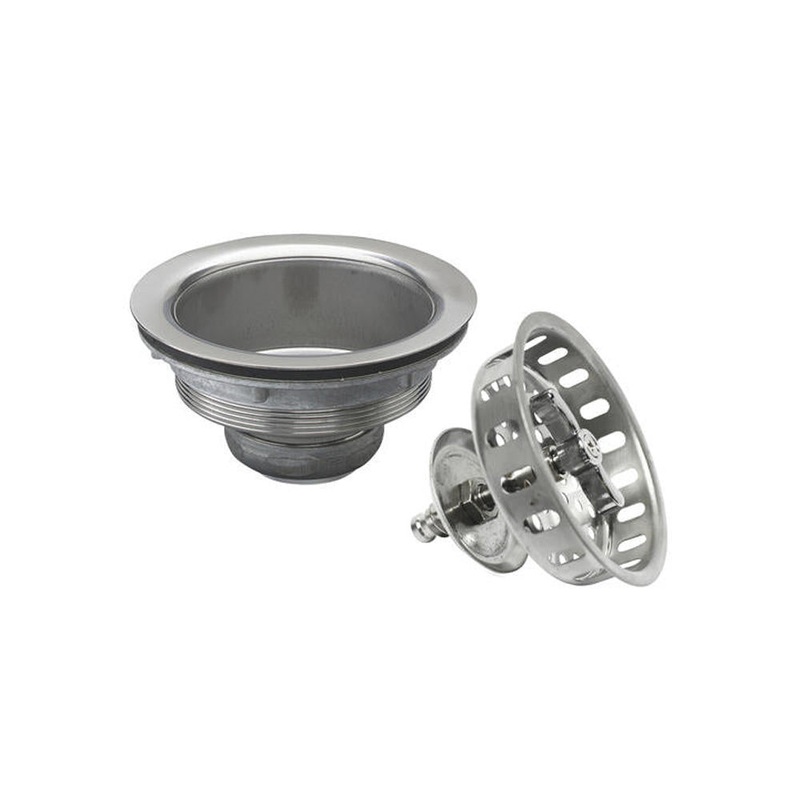 Sink Drain and Strainer – Plumb Works Turn 2 Stainless Steel Kitchen Sink Strainer Basket, 6791194