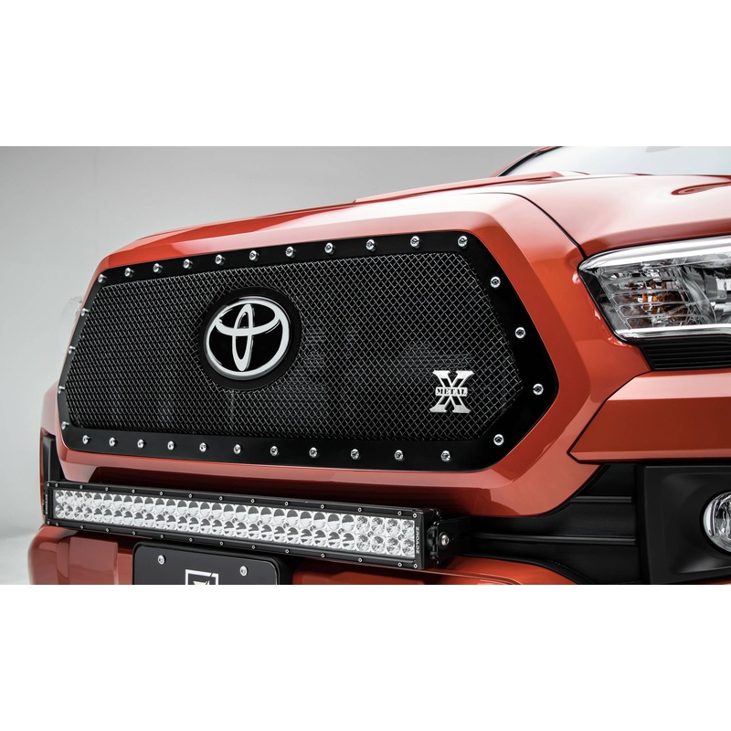 T-REX Grilles 6719511 Black Mild Steel Small Mesh Grille Fits 2018-2023 Toyota Tacoma