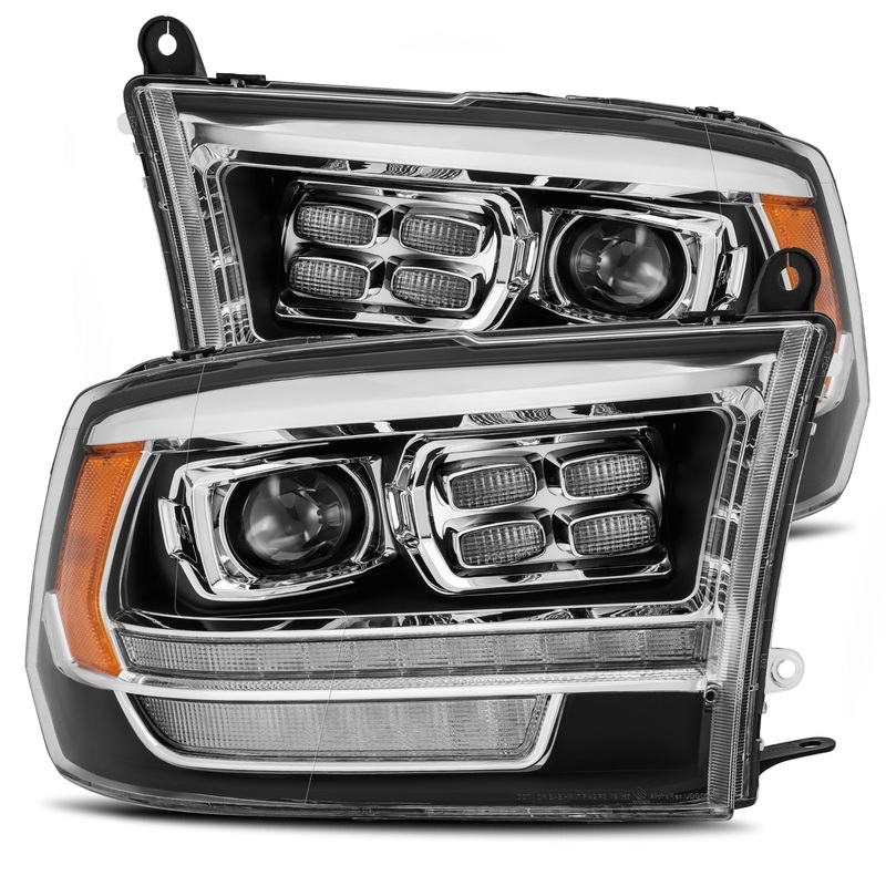 ALPHAREX 2009-2018 Ram Truck PRO-Series (5th Gen 2500 Style) Projector Headlights Chrome