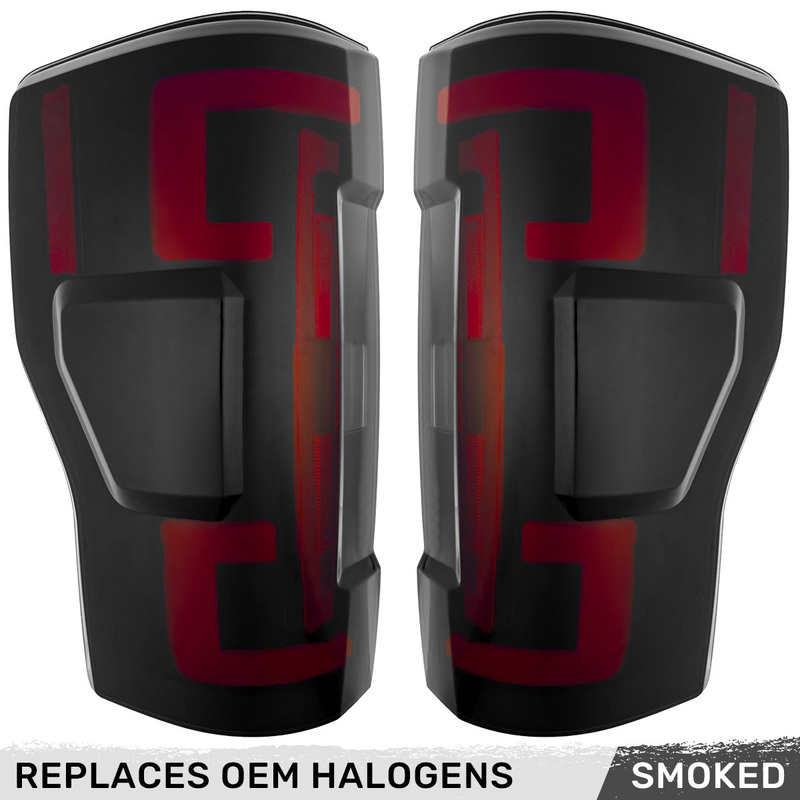 2017-2019 Ford SuperDuty RECON Smoked OLED Tail Lights (Replaces OEM Halogen)