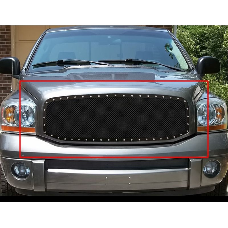 APS GR04LEC18H Main Upper Rivet Grille Fits 2006-2008 Ram 1500