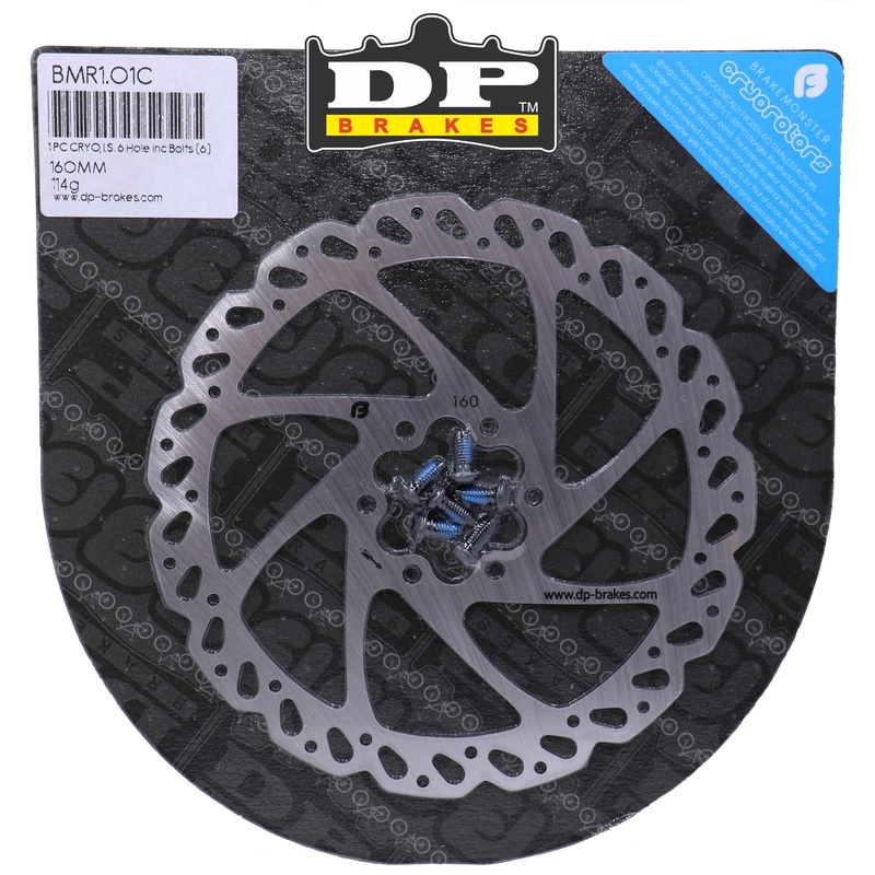 BRAKE MONSTER CRYOROTOR – DP BRAKES 1 Piece 160mm 6 Bolt Frozen Disc Brake Rotor