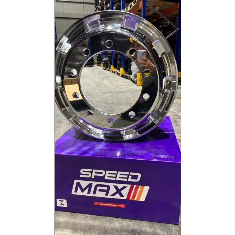 Set of 4 Truck Wheel 24.5×8.25 Aluminum SpeedMax 10x285mm Hub Pilot Offset 169mm