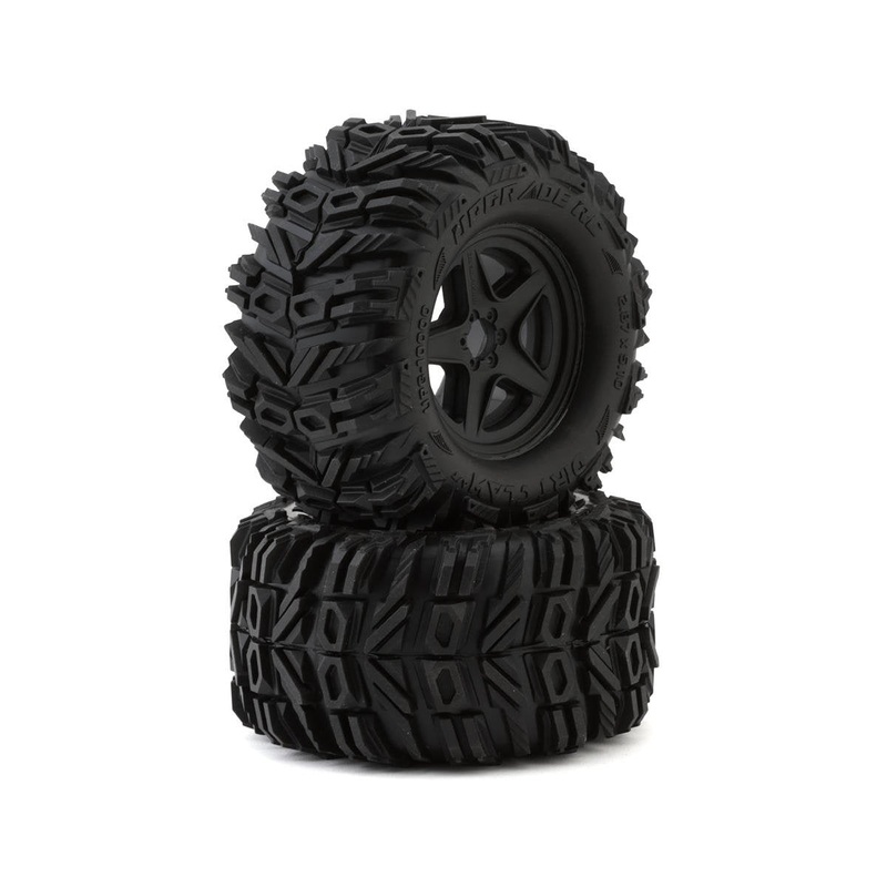 UpGrade RC Dirt Claw 2.8″ Pre-Mounted All-Terrain Tires w/5-Star Wheels (2)