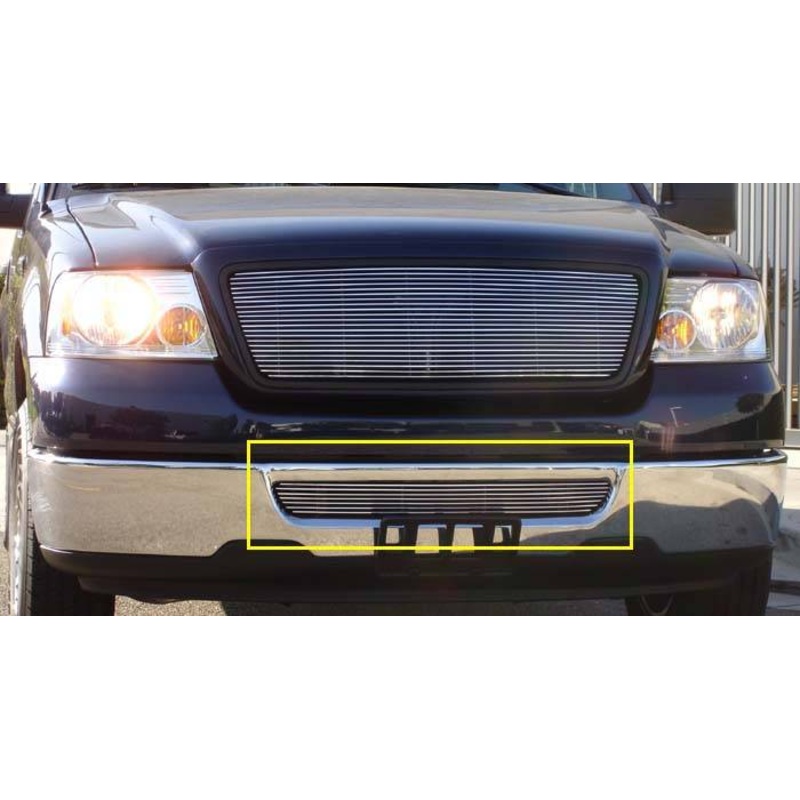 T-REX Grilles 25555 Polished Aluminum Horizontal Bumper Grille Fits 2006-2008 Ford F-150