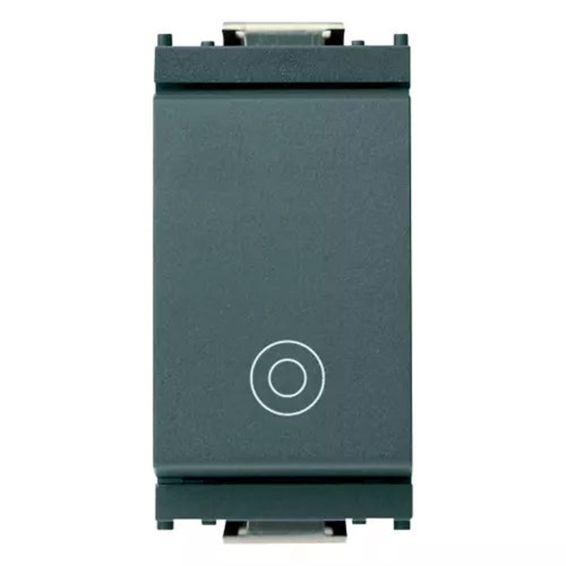 Vimar 1 Way 10A push general symbol grey – 16080