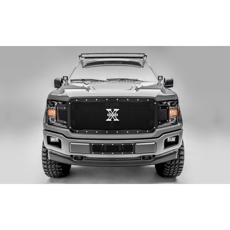 T-REX Grilles 6715711 Black Mild Steel Small Mesh Grille Fits 2018-2020 Ford F-150